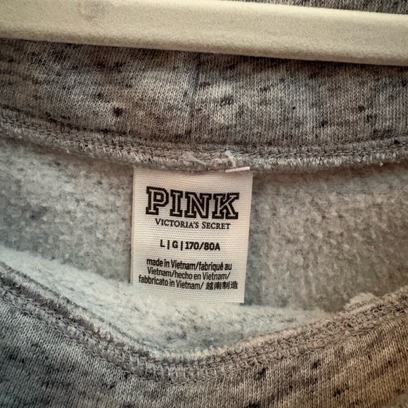PINK Victoria's Secret Heathered Gray Joggers Large - Picture 4 of 5